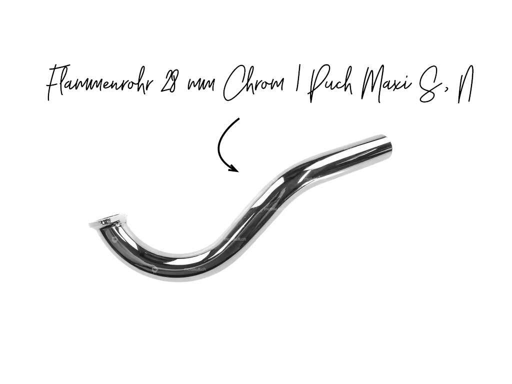 Flammenrohr 28 mm Chrom Puch Maxi S, N Flammenrohr 28 mm Chrom Puch Maxi S, N