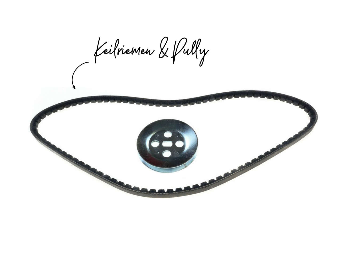 Set Pully 80 mm Keilriemen 940 mm | Piaggio Ciao Set Pully 80 mm Keilriemen 940 mm | Piaggio Ciao