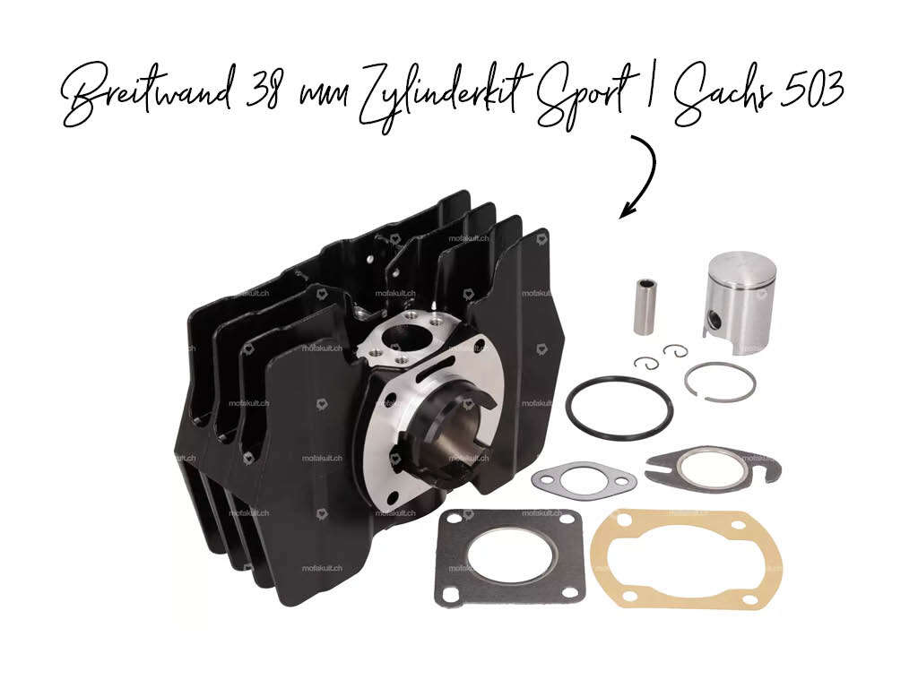 AKOA Breitwand 38 mm Zylinderkit original Sachs 503 AB, AC, ADV (A2868) AKOA Breitwand 38 mm Zylinderkit original Sachs 503 AB, AC, ADV (A2868)