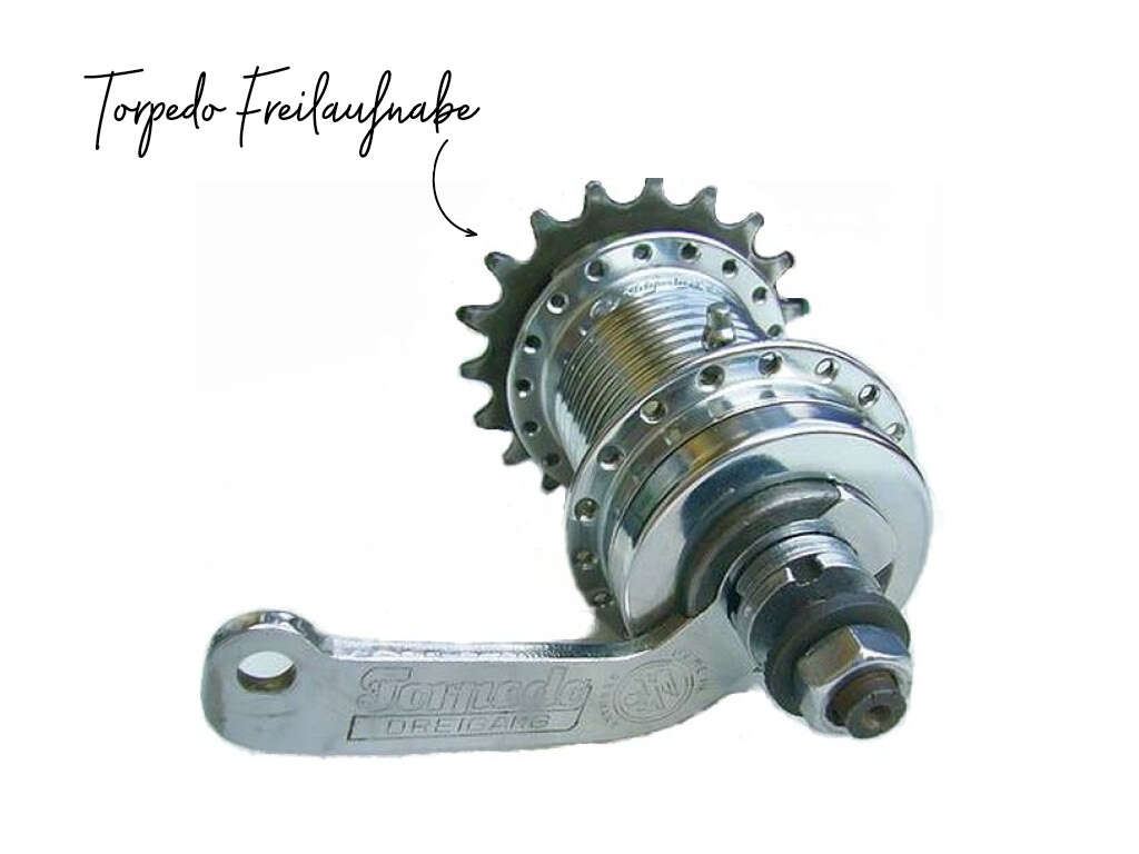 Torpedo-Freilaufnabe von Ernst Sachs, nach Jahrzehnten kaum verändert Torpedo-Freilaufnabe von Ernst Sachs, nach Jahrzehnten kaum verändert