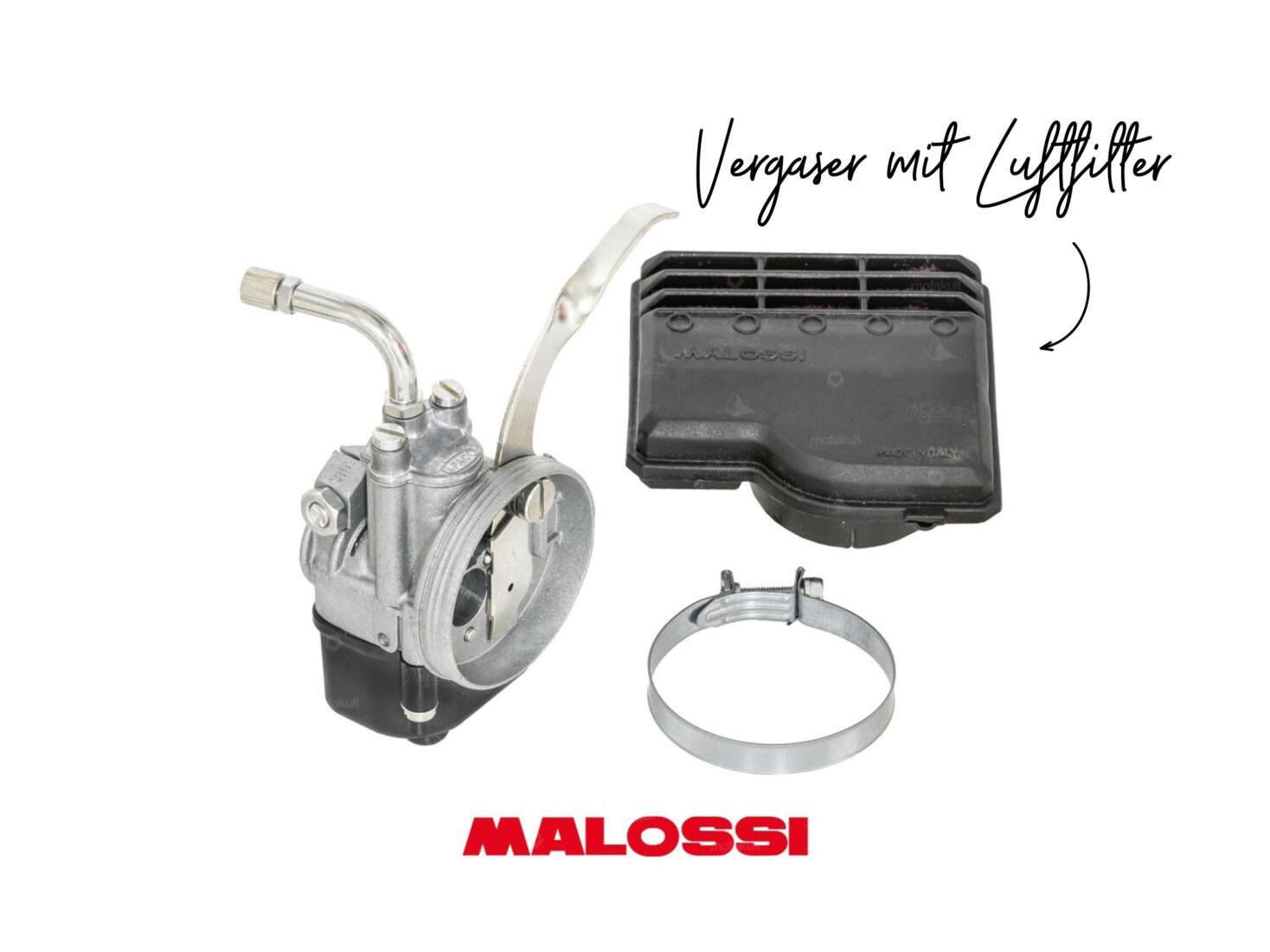 Vergaser Dellorto 13/13 Piaggio Ciao inkl. Luftfilter Malossi Vergaser Dellorto 13/13 Piaggio Ciao inkl. Luftfilter Malossi
