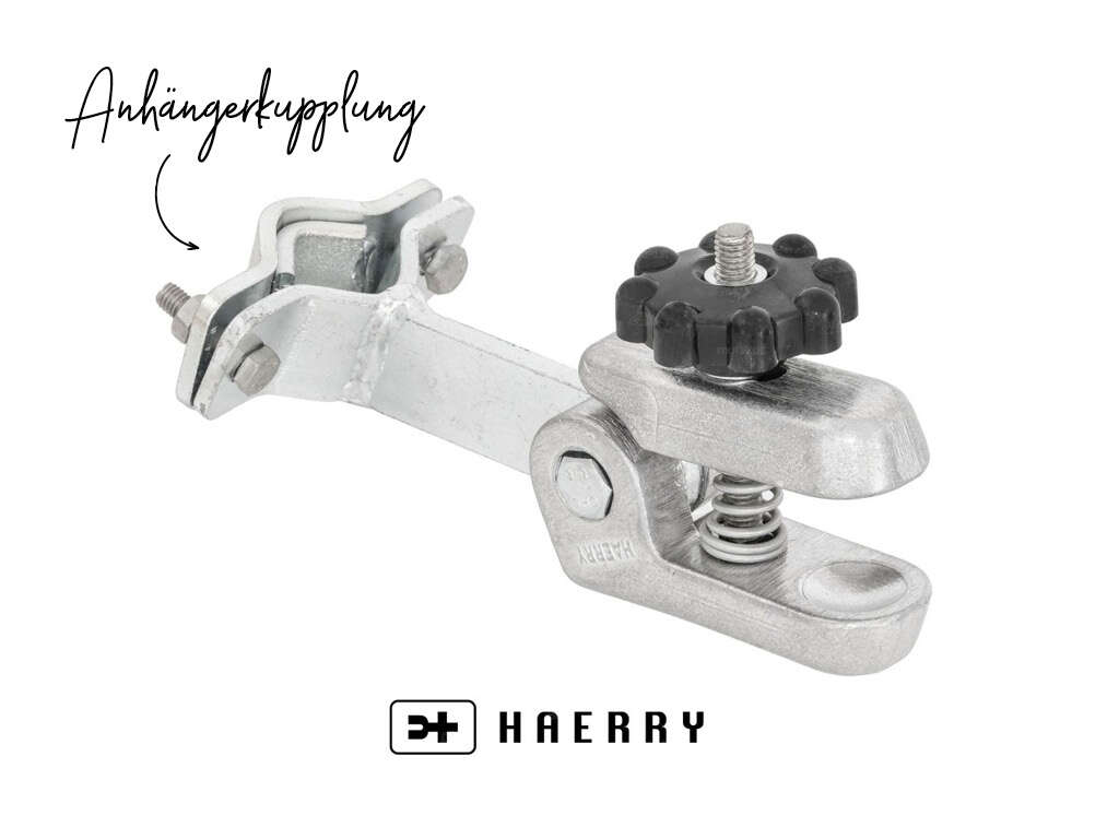 Anhängerkupplung Haerry Bef. am Sattelrohr mit Reduzierplatte kurz Anhängerkupplung Haerry Bef. am Sattelrohr mit Reduzierplatte kurz
