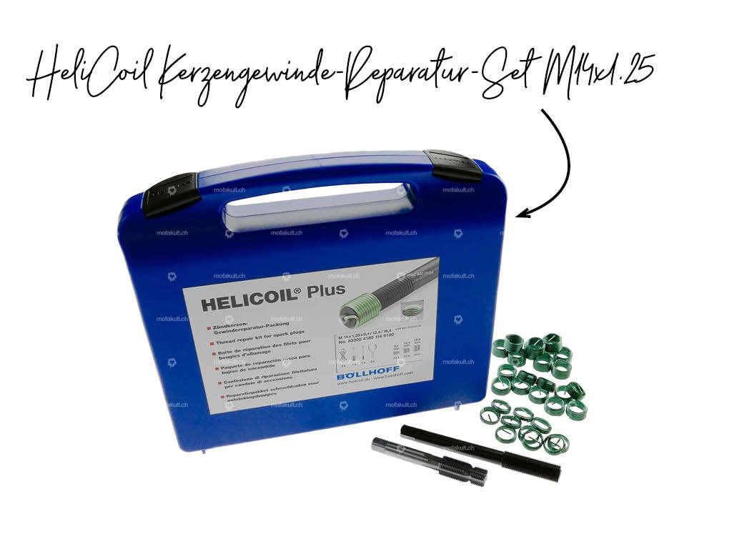 HeliCoil Kerzengewinde-Reparatur-Set M14x1.25 (Profi Werkzeug) HeliCoil Kerzengewinde-Reparatur-Set M14x1.25 (Profi Werkzeug)