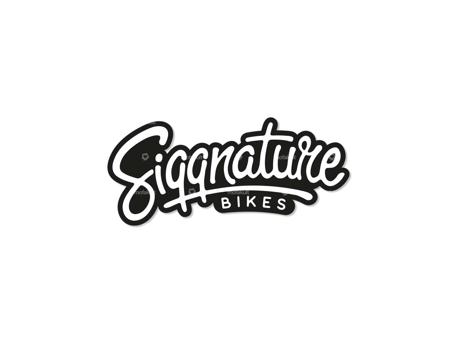 Siggnature Aufkleber «Siggnature Bikes» 70 x 30 mm schwarz Carousel Image 1