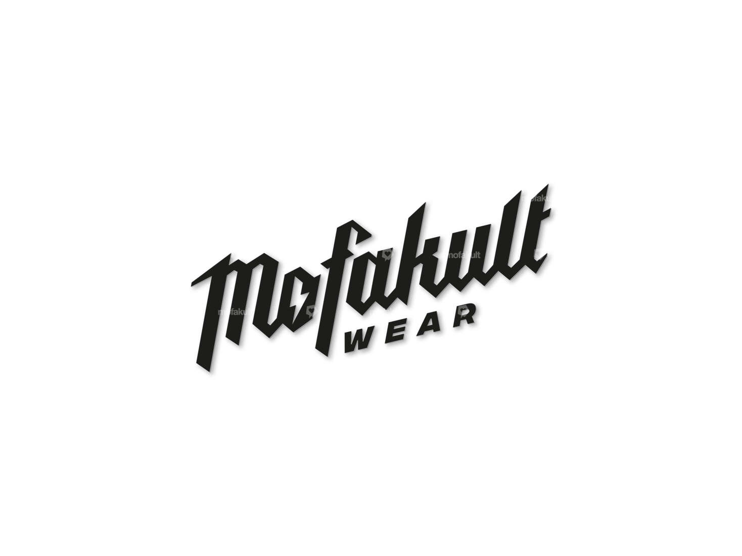 Aufkleber «Mofakultwear» schwarz 80 x 43 mm Folienplot Carousel Image 1