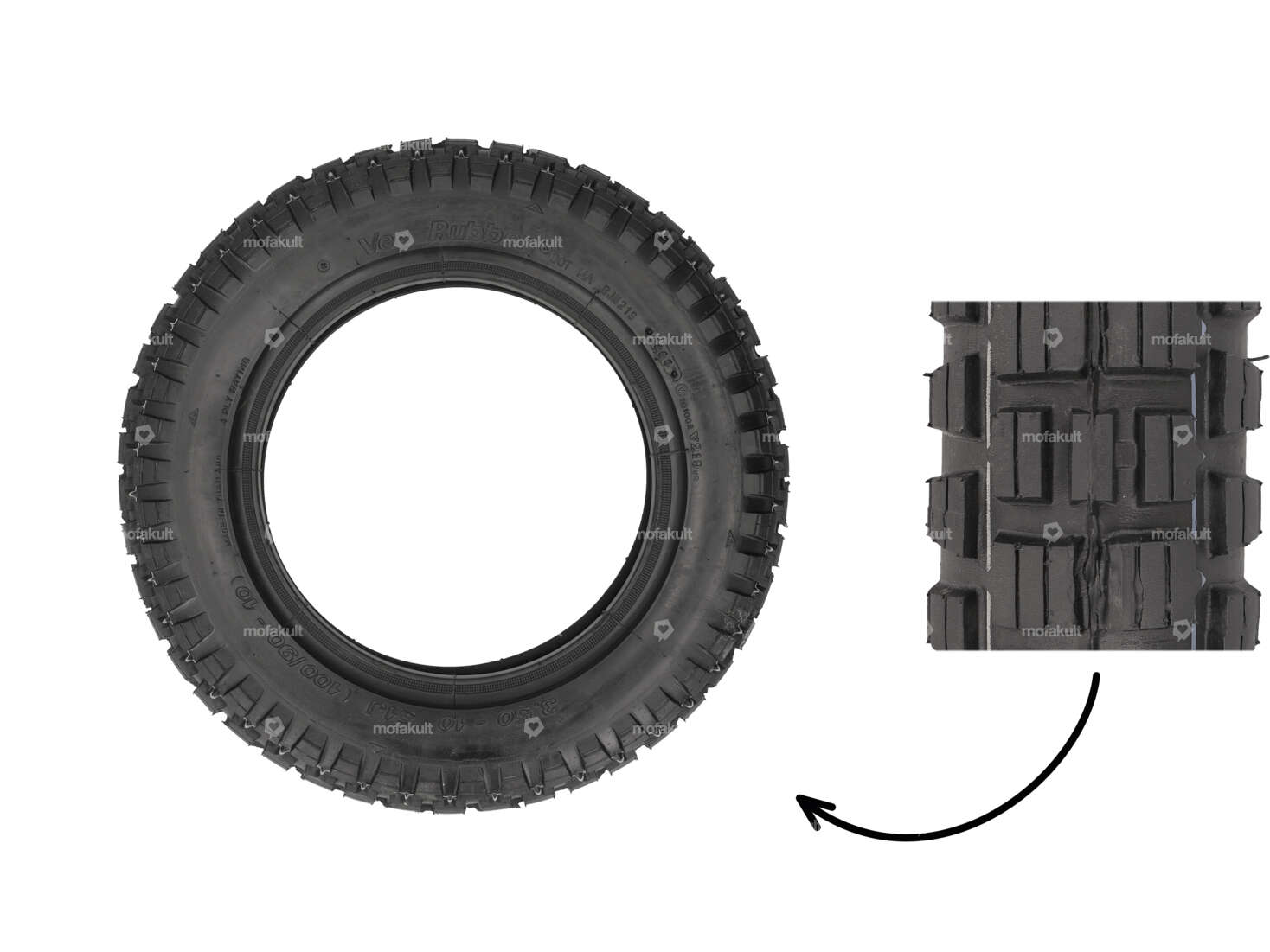 VeeRubber 3.50 x 10" tires VRM219 (V219) Allround Carousel Image 1