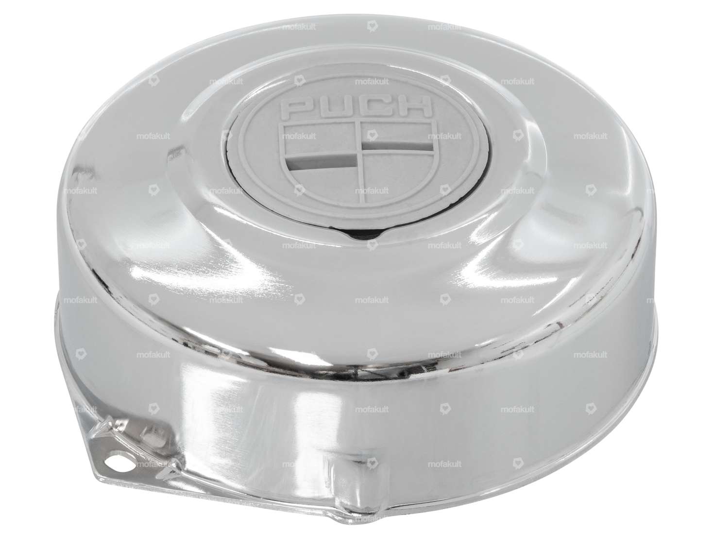 GPO Zündungsdeckel Chrom «Puch» Emblem grau | Puch Carousel Image 2