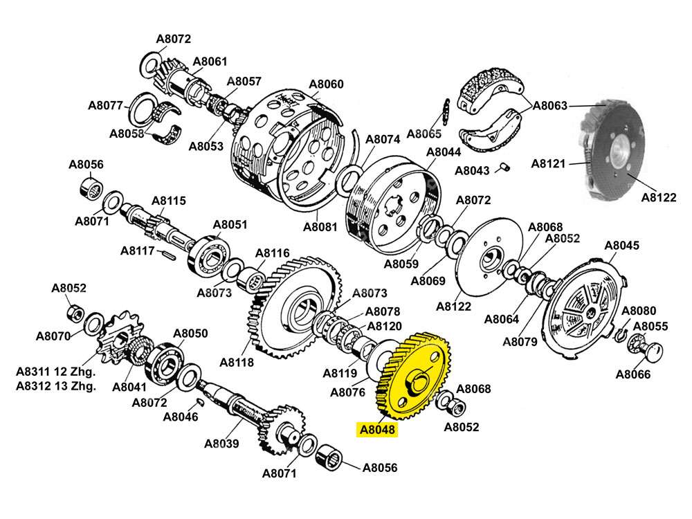 Zahnrad 2. Gang Original | Beta 521, 512 (A8048) Carousel Image 3