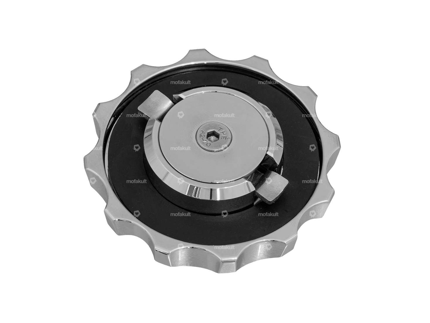 66HEROES Tankdeckel «Iron Cross» Bajonett 30 mm Chrom Carousel Image 2