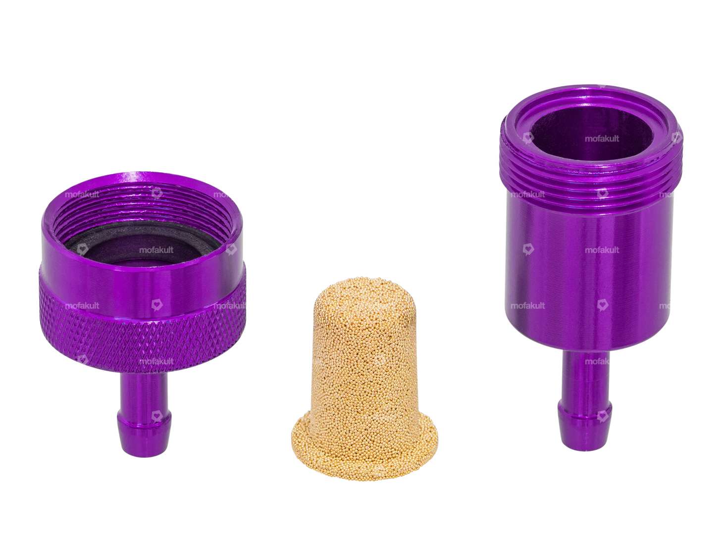GPO Benzinfilter Anschluss 6 mm Aluminium violett (demontierbar) Carousel Image 2
