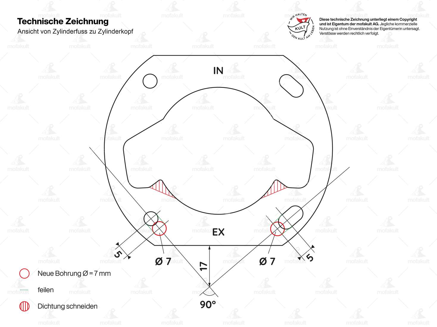 Airsal 43.5 mm Zylinderkit inkl. Anbauteile | Sachs 504, 505, 535, 508 Carousel Image 8