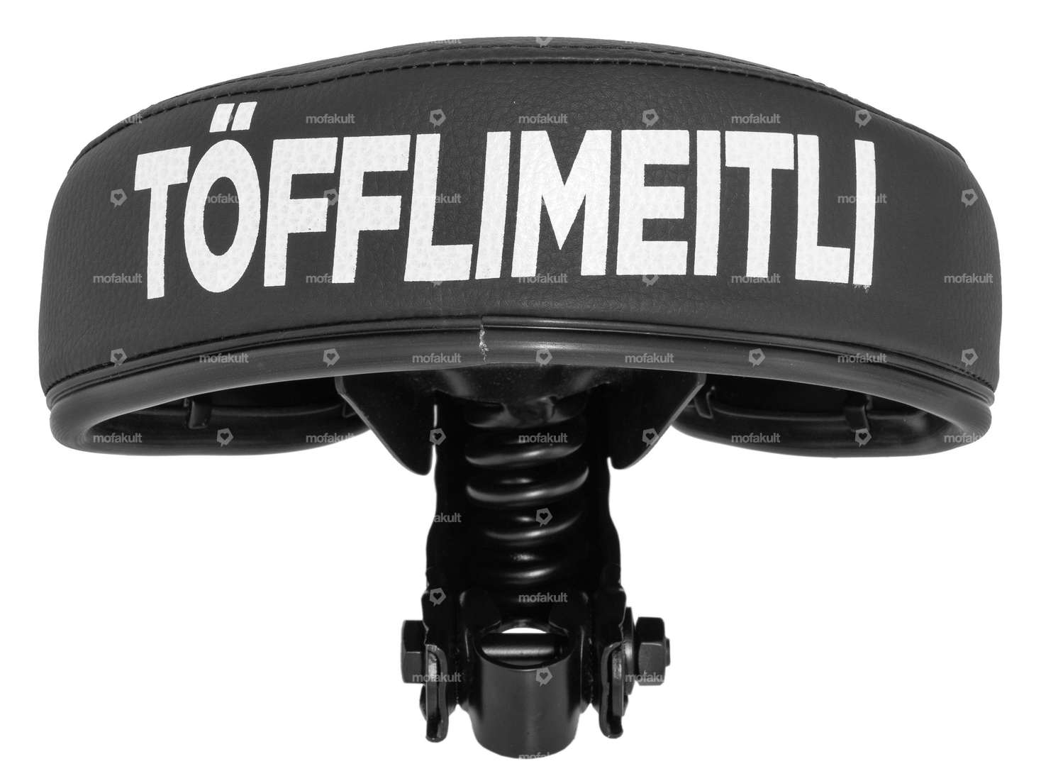 Saddle low black "Töfflimeitli" lettering Carousel Image 3