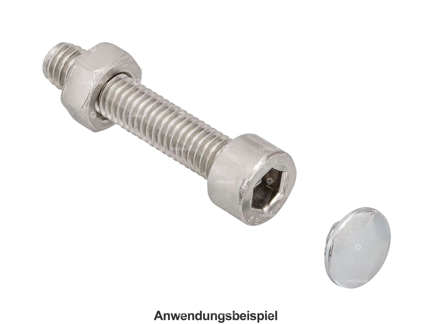 Cover hexagon socket M6 chrome Carousel Image 3