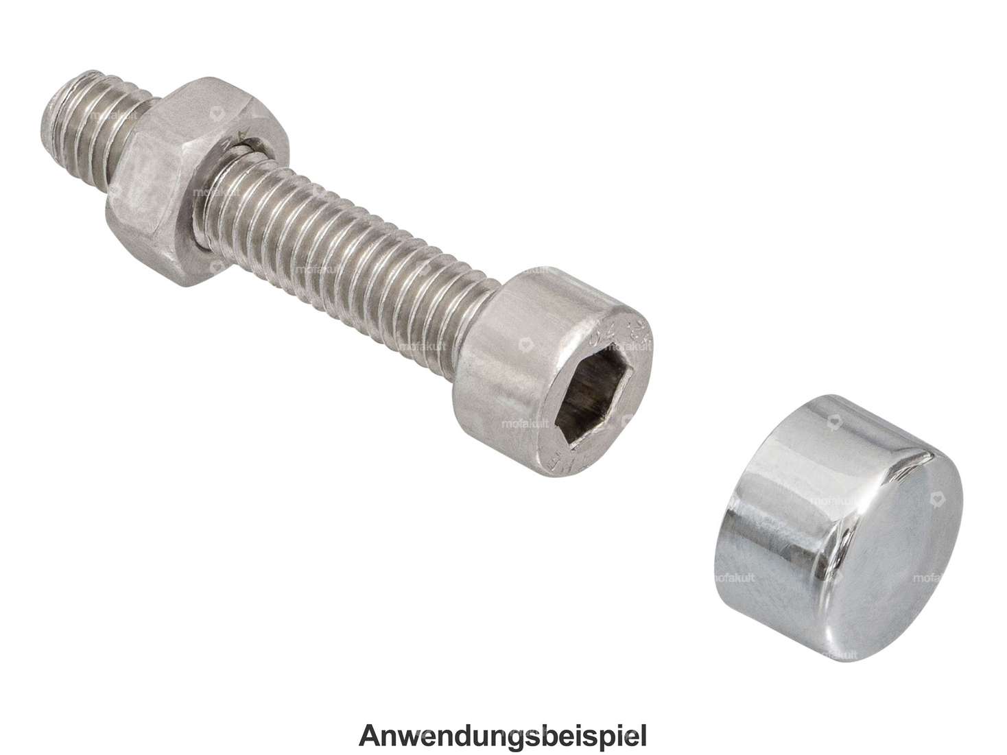 Cover hexagon socket head M6 chrome Carousel Image 3