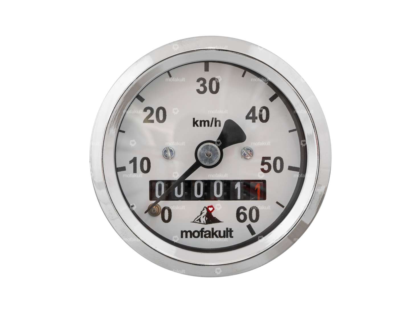 66HEROES speedometer 60 km/h Ø 48 mm "mofakult" white Carousel Image 2