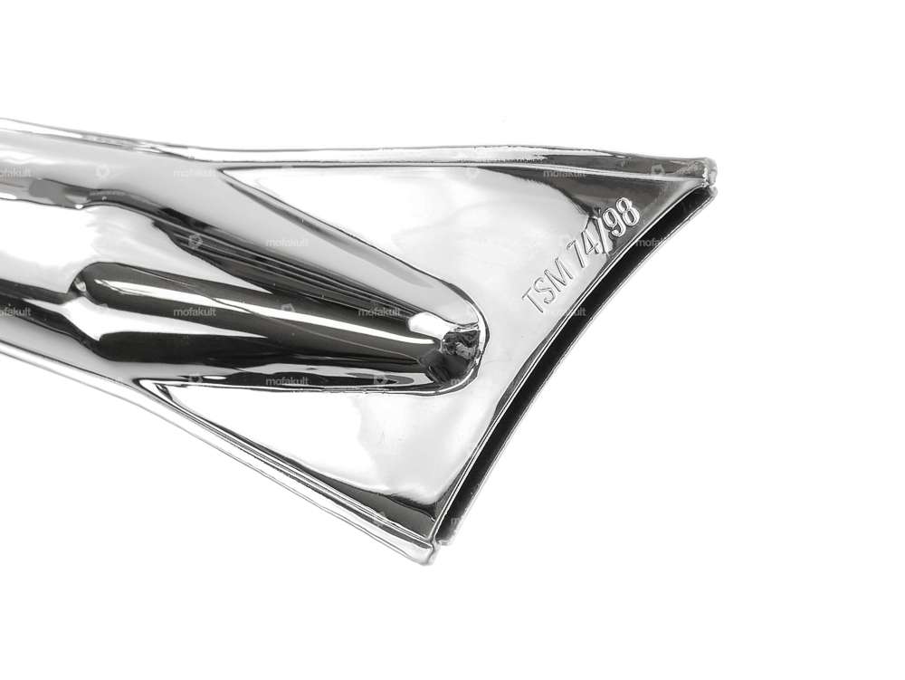 Muffler (28/56mm) Chrome exhaust short Carousel Image 3