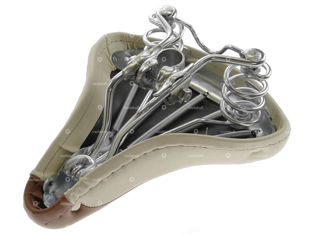 Sattel Comfort Tonnenfedern braun / creme Carousel Image 4