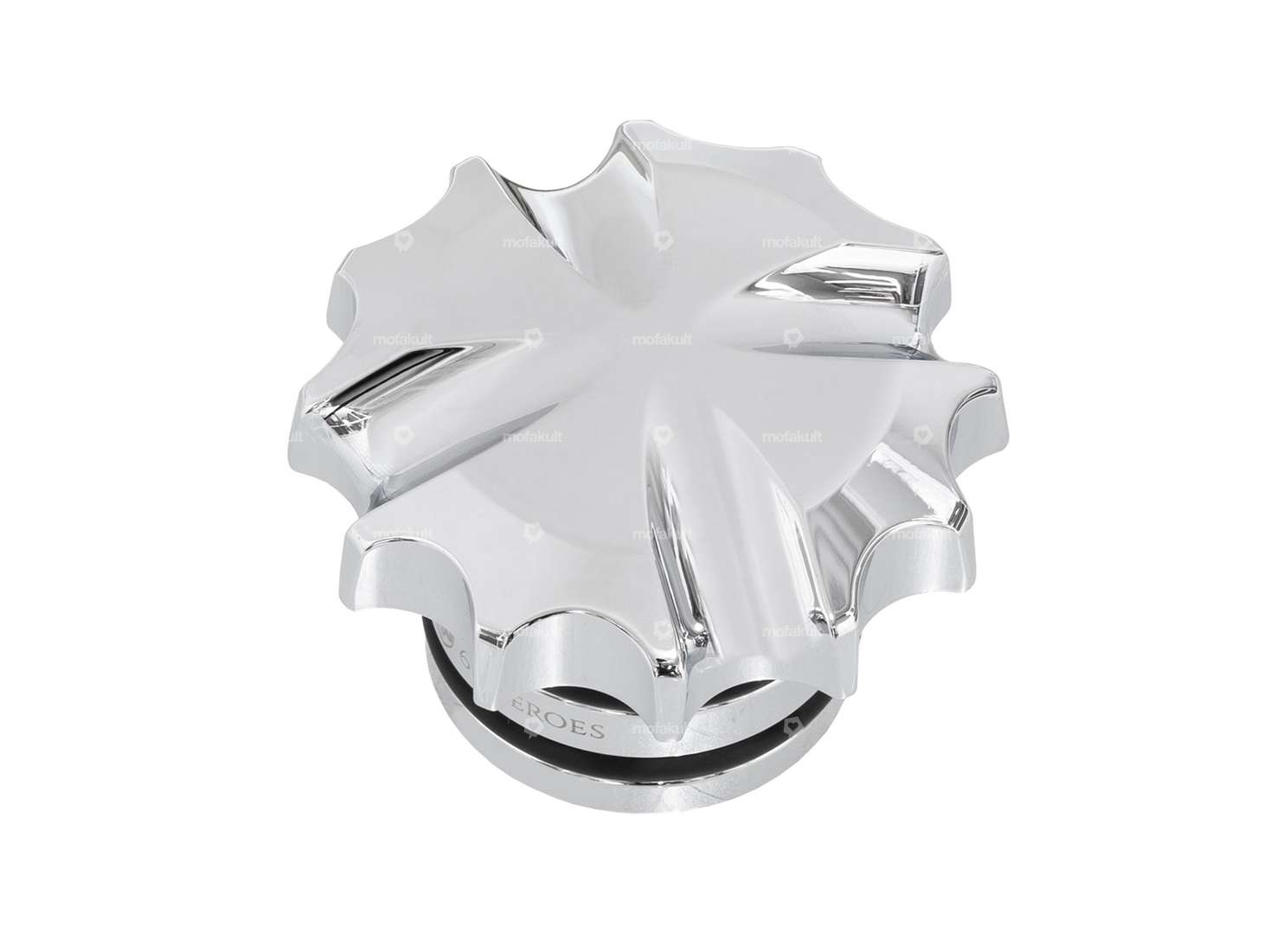 66HEROES Tank cap "Iron Cross" aluminum chrome | Puch Maxi Carousel Image 1