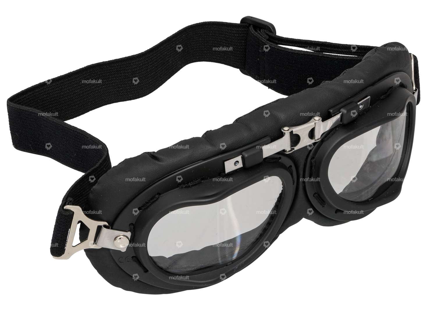 Aviator glasses round black Carousel Image 1