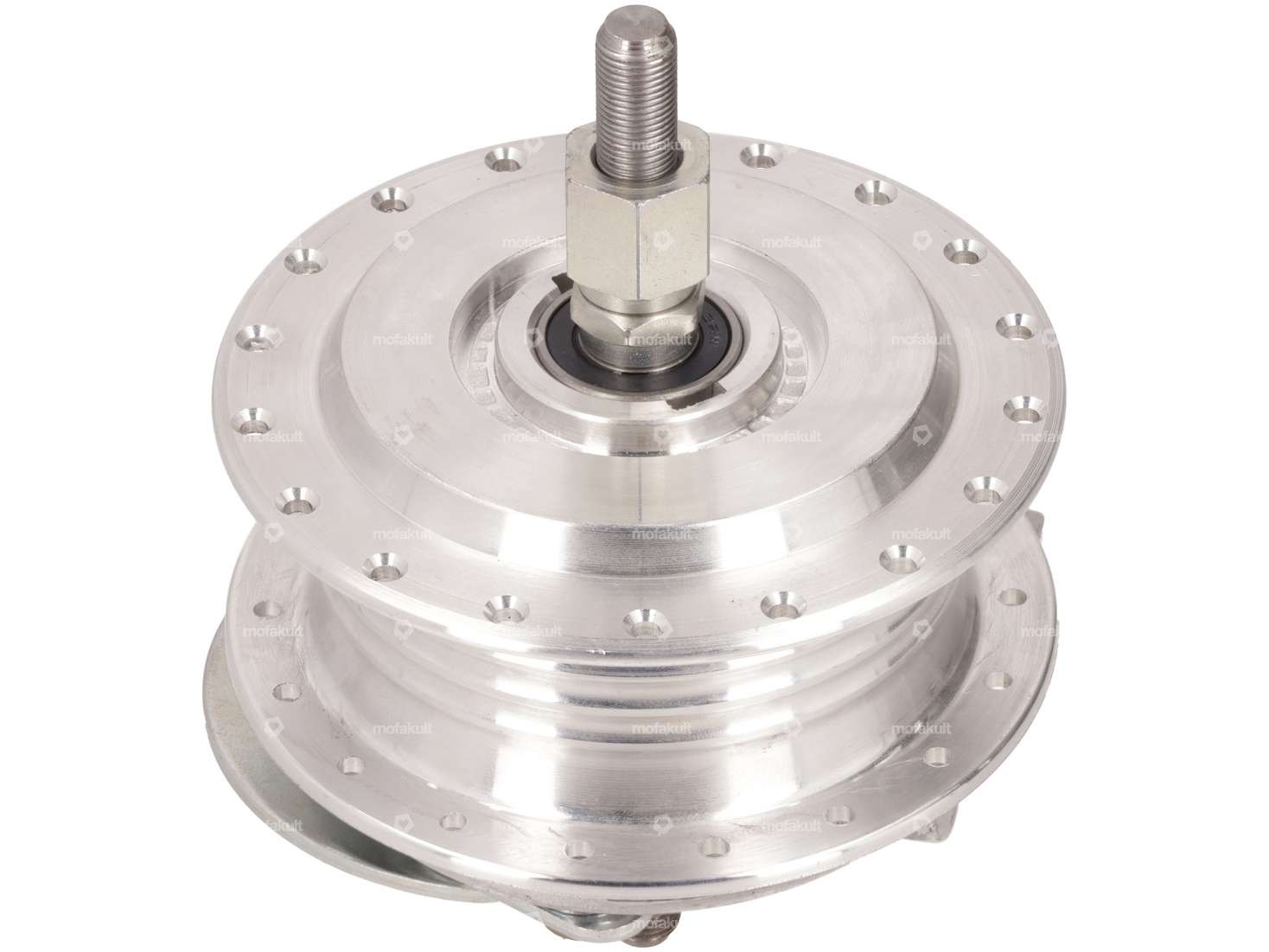 LELEU Radnabe Speichenrad vorne 36 Löcher mit Ankerplatte & Achse | Puch Carousel Image 2