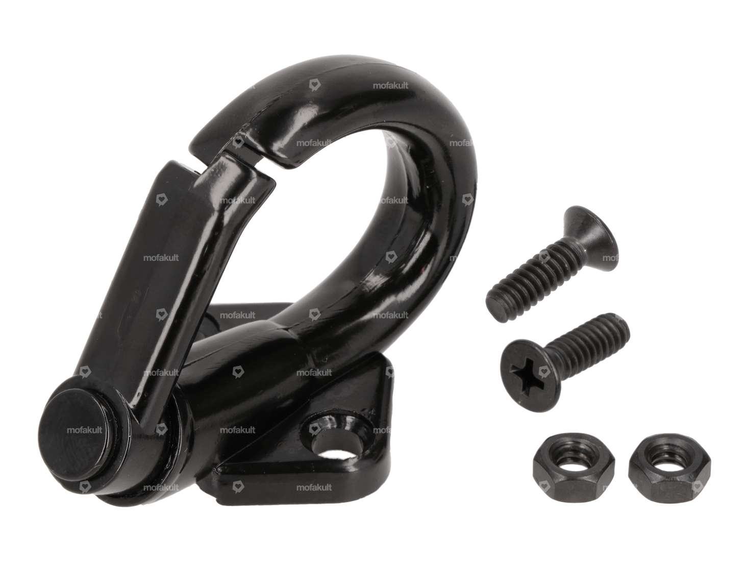 Gepäckhaken / Helmhaken Alu schwarz original | Piaggio Ciao C24, SI, Bravo Carousel Image 1