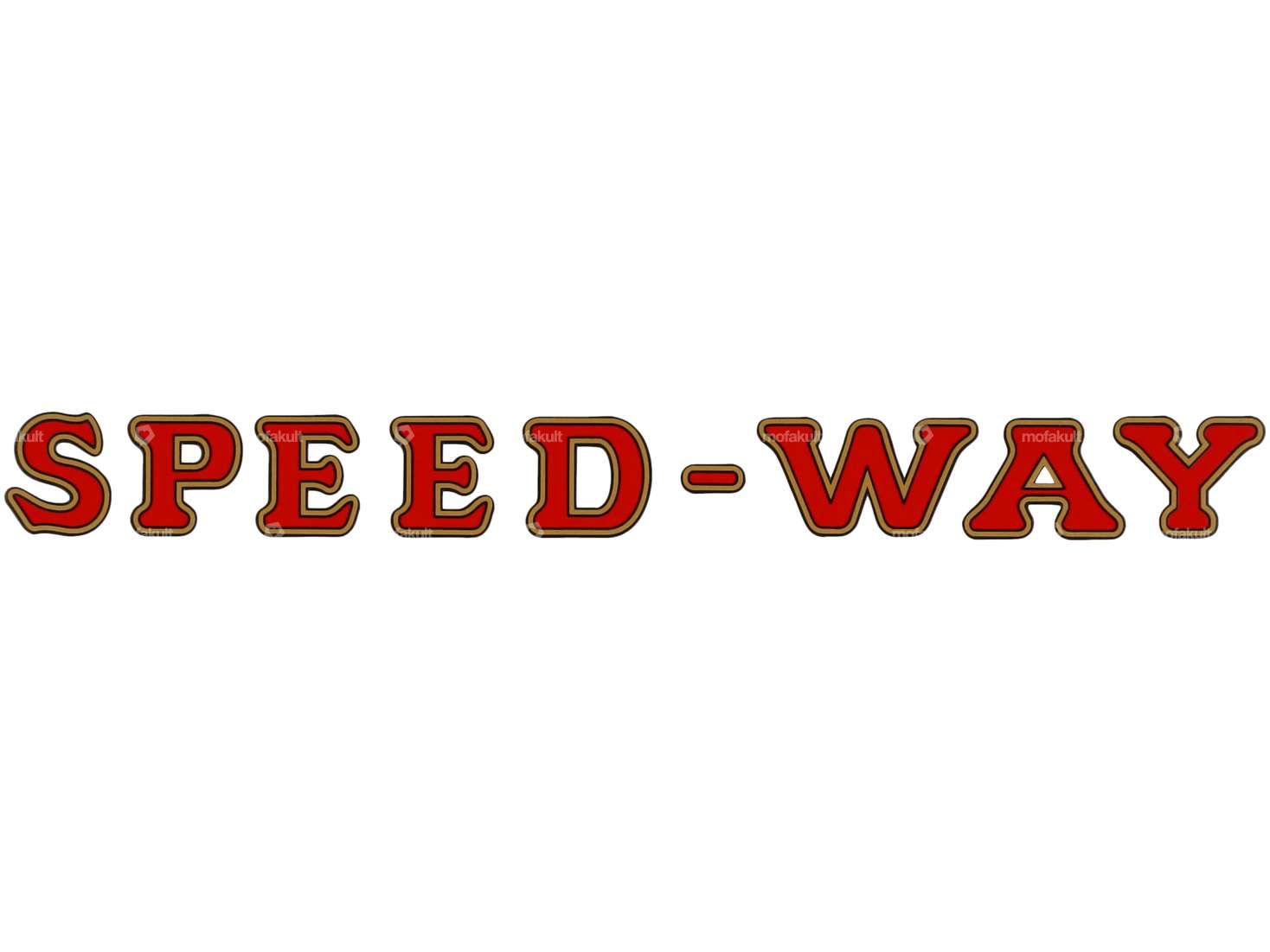 swiing® revival "SPEED-WAY" 142 x 14 mm Sticker Tank | Hercules Bonanza Carousel Image 1
