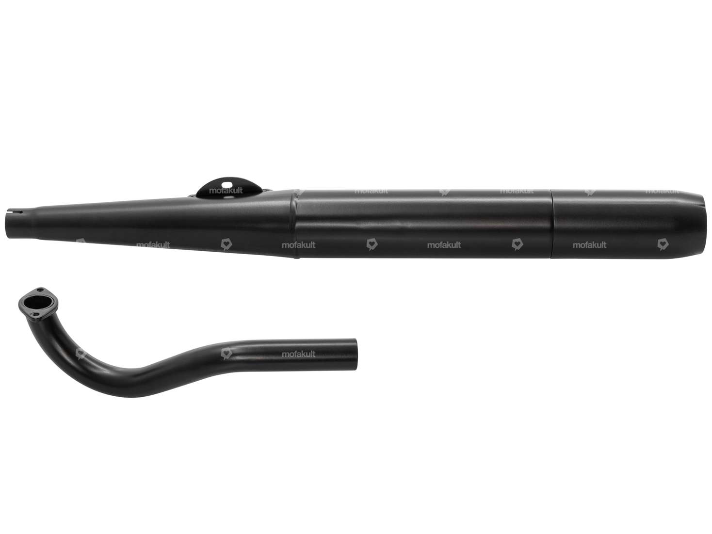 Auspuff Zigarre 28 mm schwarz | Puch Maxi S, N / X30 NS, NL Carousel Image 1