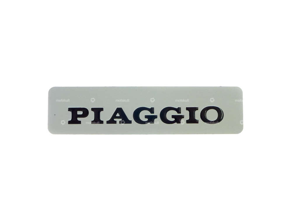 Aufkleber Tank «PIAGGIO» Aluminium 115 x 27 mm | Piaggio Ciao, SI, Bravo Carousel Image 1