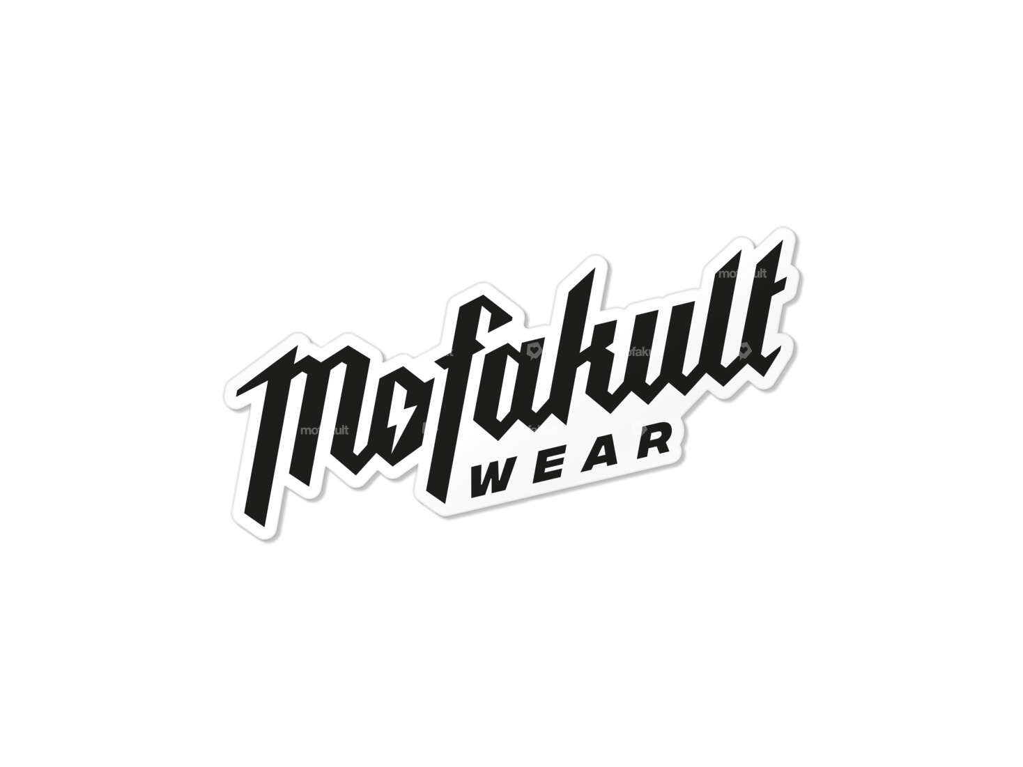 Aufkleber «Mofakultwear» schwarz / weiss 90 x 49 mm Carousel Image 1