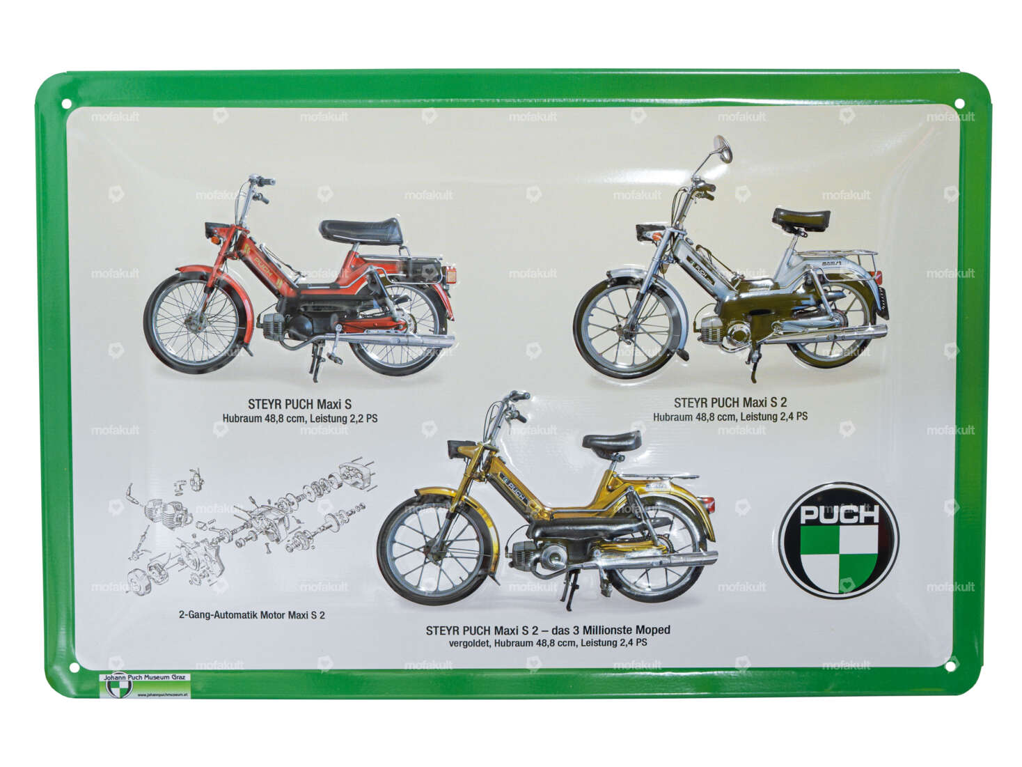 Nostalgic Art Blechschild «Puch Maxi S» grün 30 x 20 cm Carousel Image 1