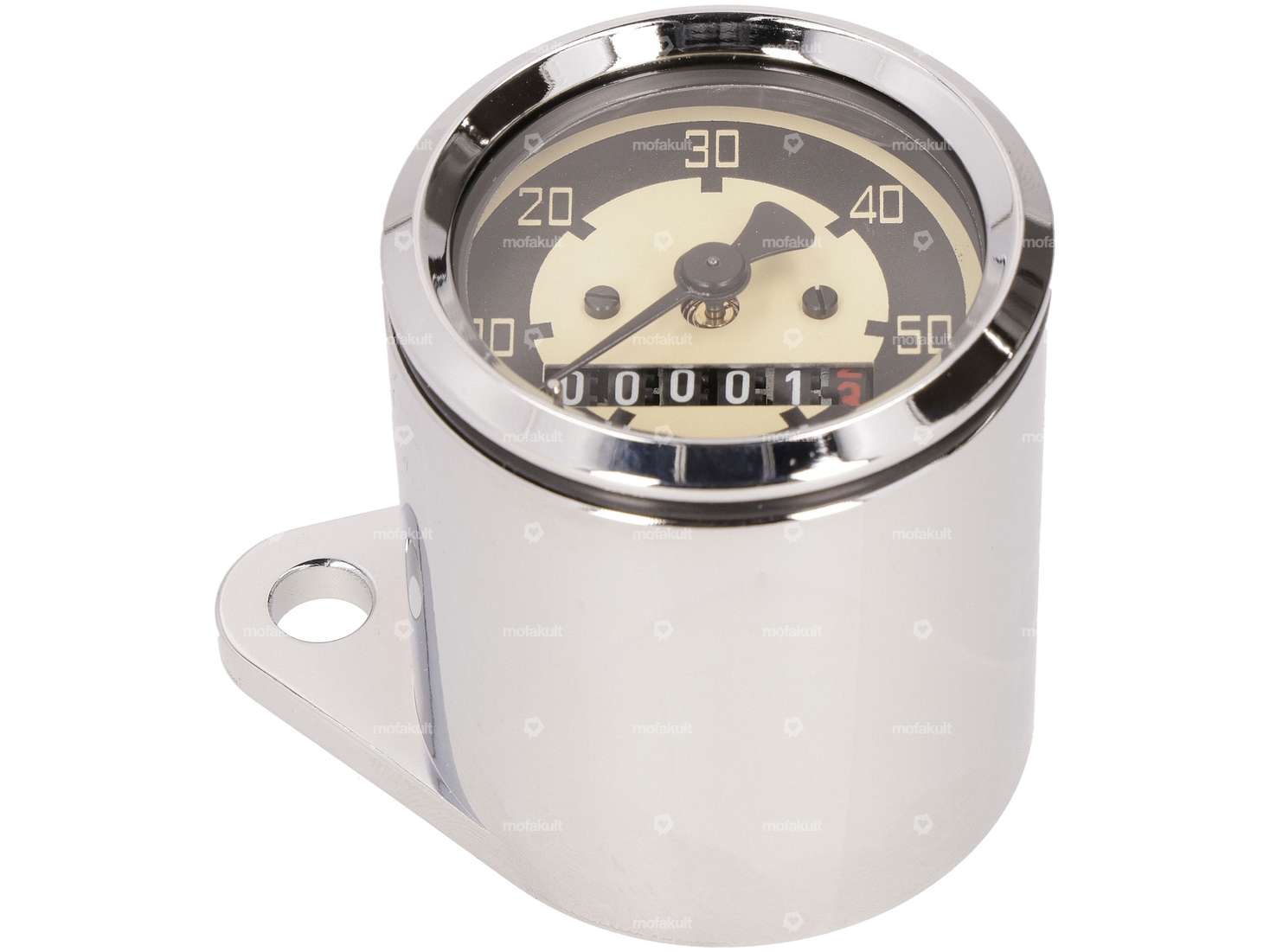 66HEROES speedometer bracket Ø 48 mm chrome Carousel Image 3