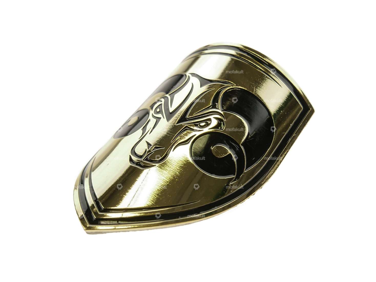 66HEROES Lenkkopfschild gebogen gold Carousel Image 2