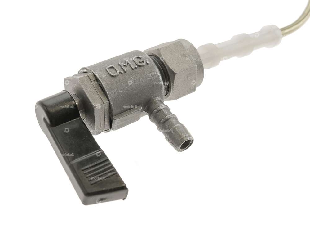 OMG Benzinhahn horizontal M12x1 (mit Überwurfmutter) unten abgehend | Puch Maxi N, S Carousel Image 3