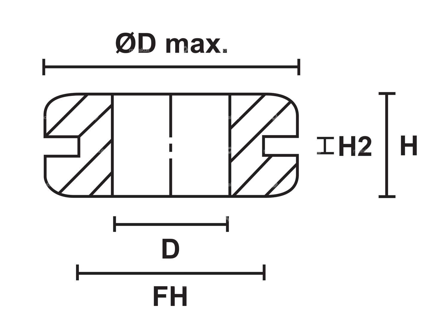Kabeldurchführungstülle Ø 10 / 12 mm PVC Carousel Image 2