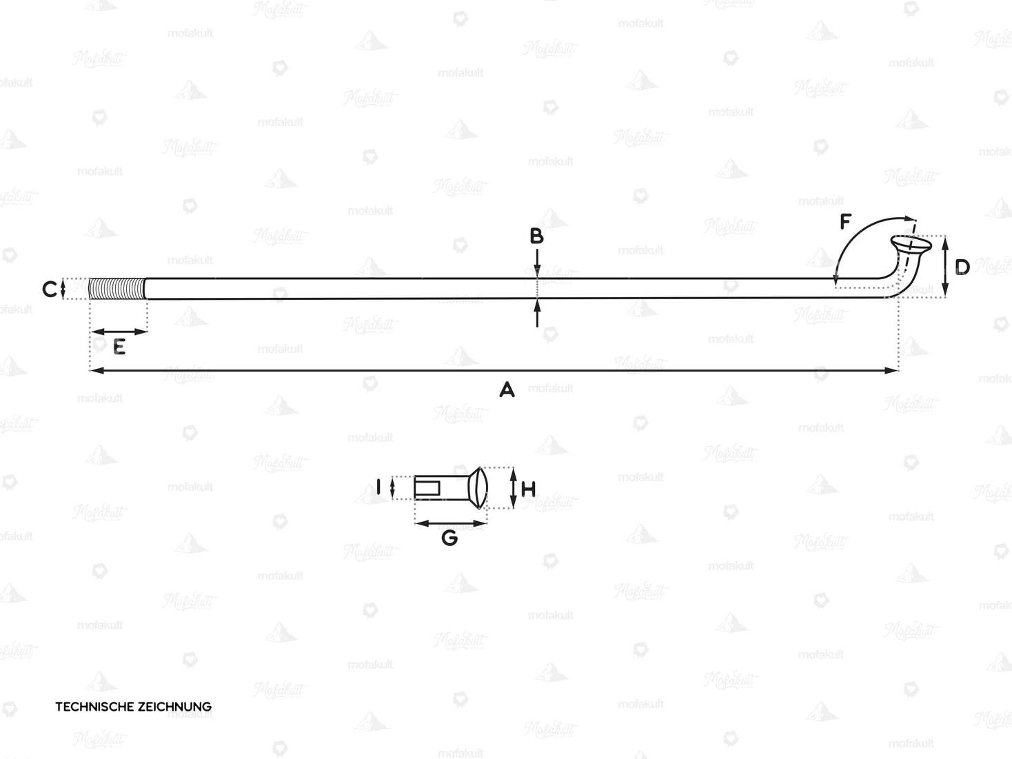 WWS 22" spoke set incl. nipple (2.6 x 245 mm) Inox Carousel Image 3