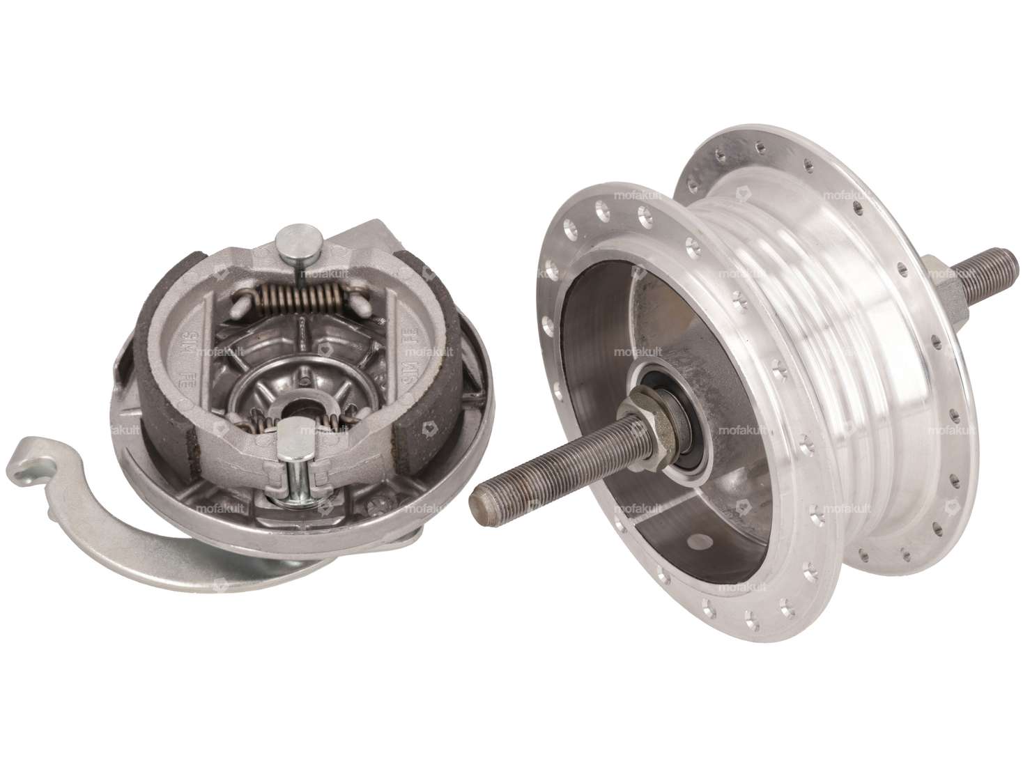 LELEU Radnabe Speichenrad vorne 36 Löcher mit Ankerplatte & Achse | Puch Carousel Image 3