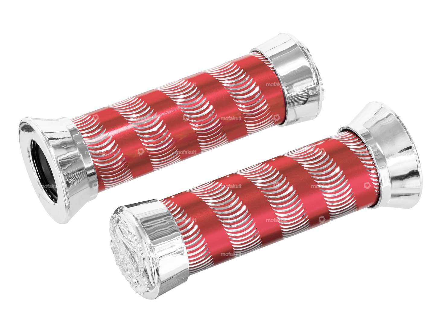 Handles aluminum spiral red Carousel Image 1