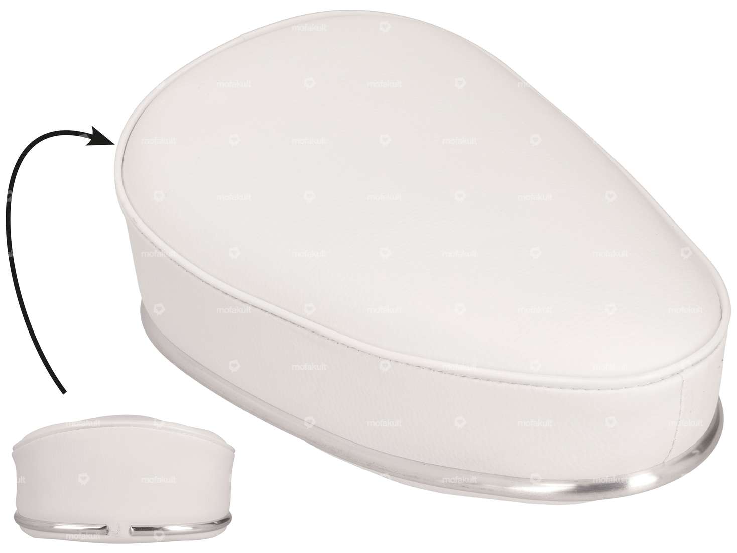 Moped seat white Carousel Image 1