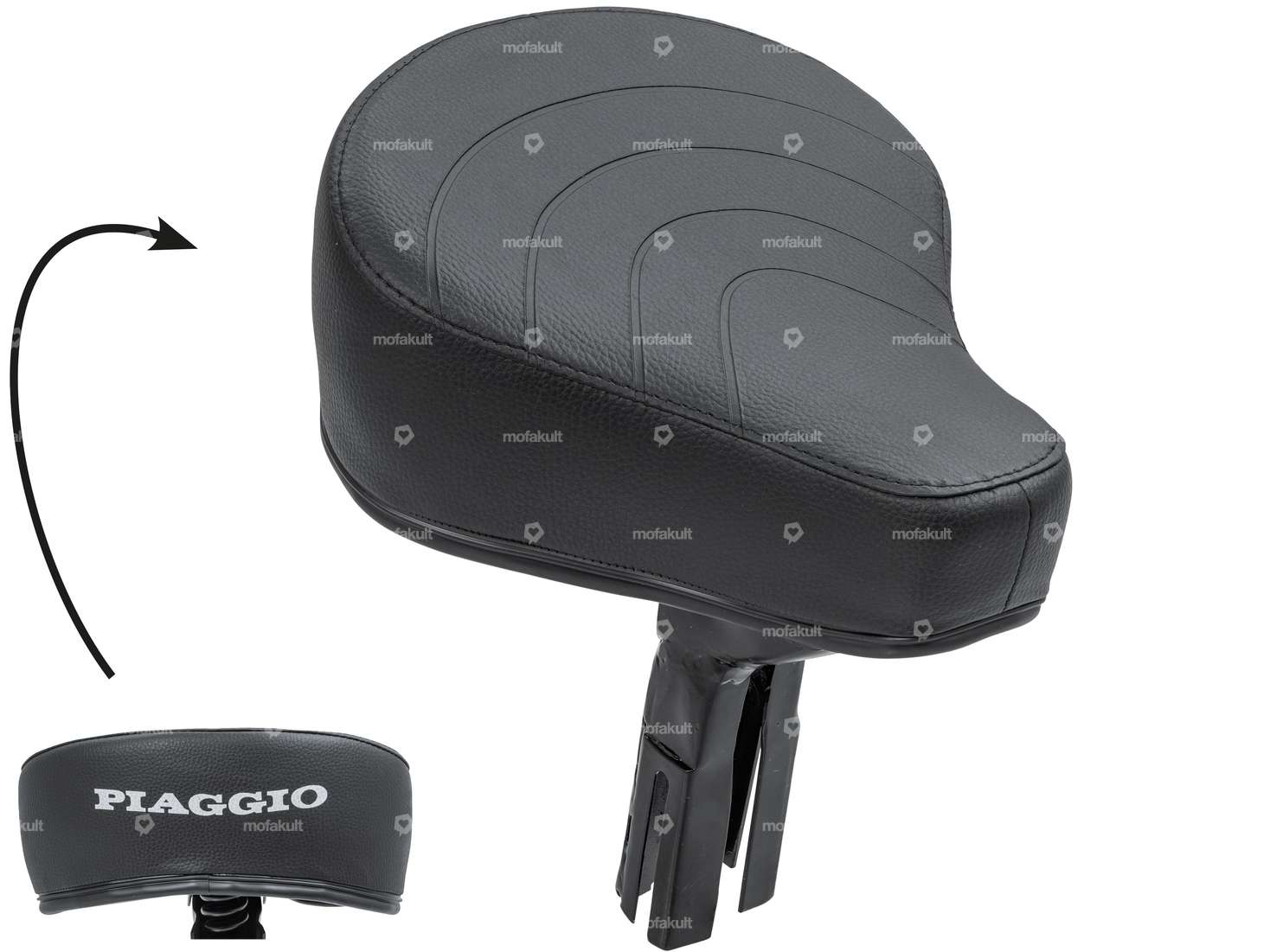 Sattel «Piaggio» 4-Kant Aufnahme | Piaggio Ciao P Carousel Image 1