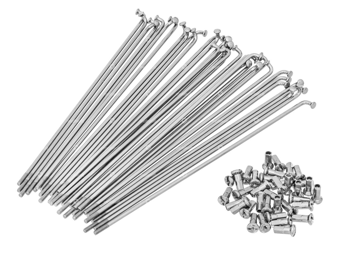 GPO 17" Speichen-Set inkl. Nippel (2.9 x 188 mm) silber Carousel Image 1