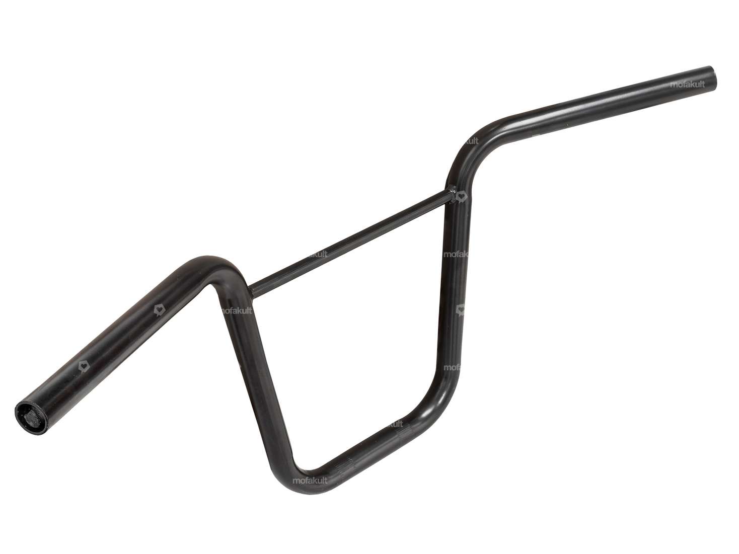 Lenker Gabelplatte 30 cm geschwungen mit Strebe massiv schwarz Carousel Image 2