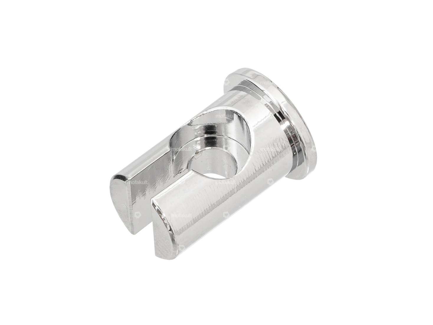 66HEROES Brake cable mount, chrome-plated aluminum Carousel Image 1