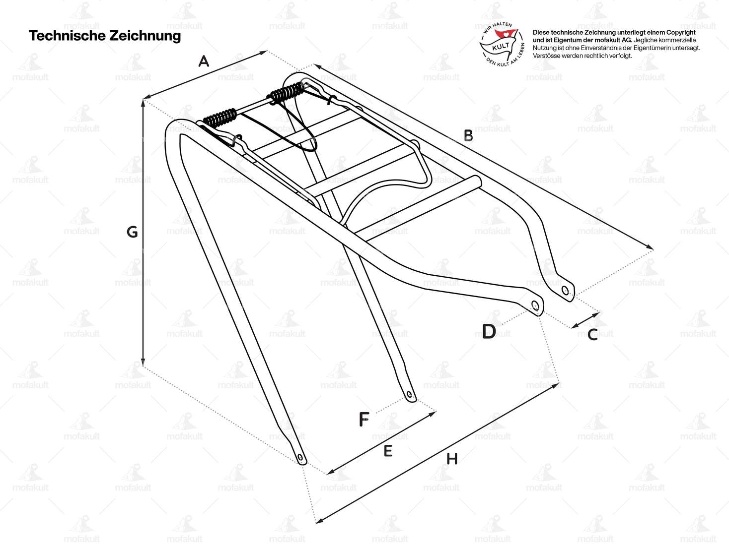 GPO luggage rack 17" (ESGE) chrome | Zündapp Belmondo Carousel Image 2
