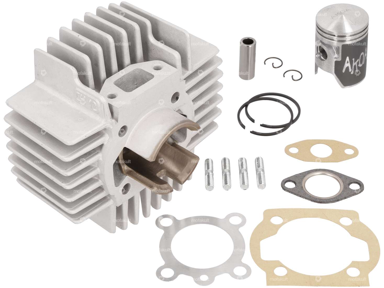 AKOA 38 mm cylinder kit gray CH12 camouflaged | Puch E50 / ZA50 / Z50 Carousel Image 1