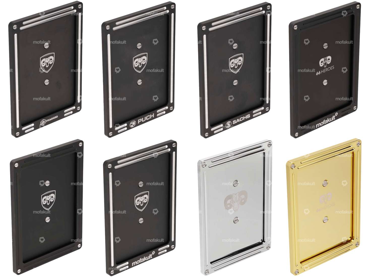 66HEROES license plate holder set incl. frame & mounting pin on the right side (CH version) Carousel Image 6