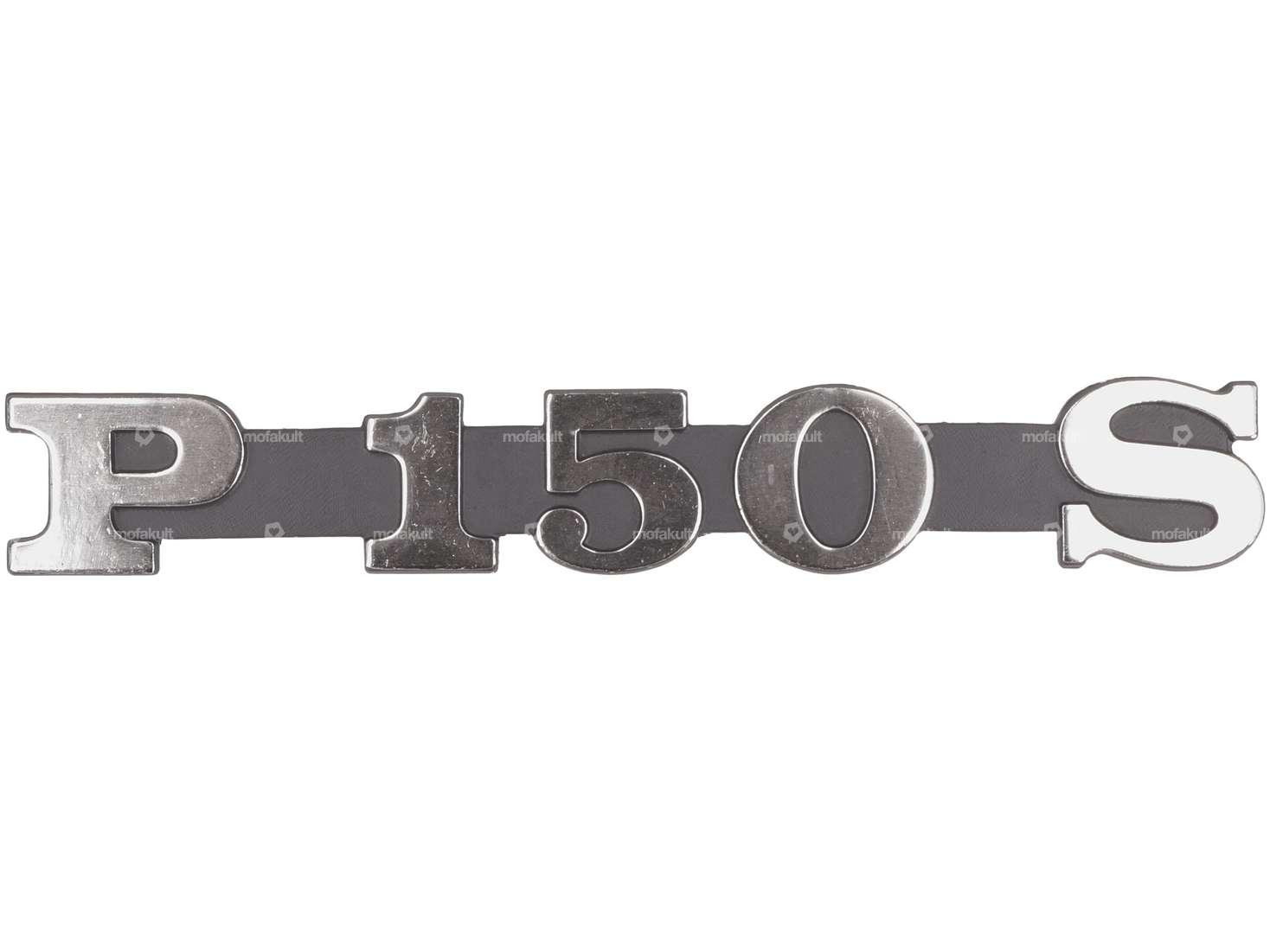 RMS Emblem Seitenhaube links «P 150 S» Aluminium | Vespa P150S Carousel Image 1