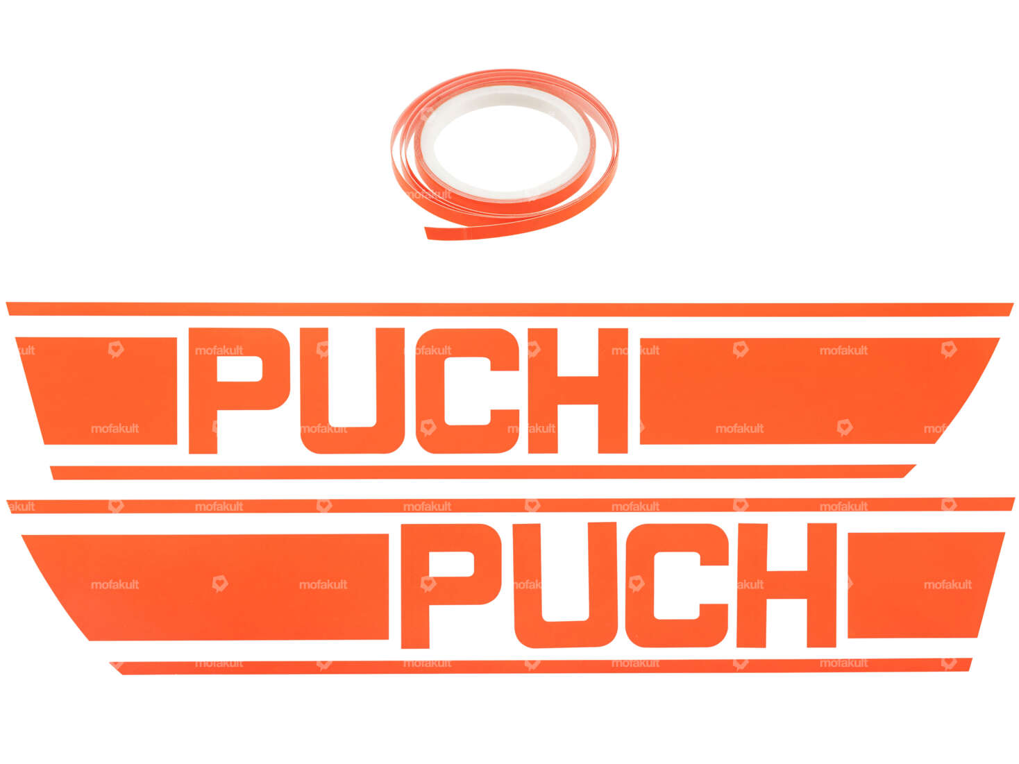 Adhesive kit tank orange foil plot | Puch X30 Carousel Image 1