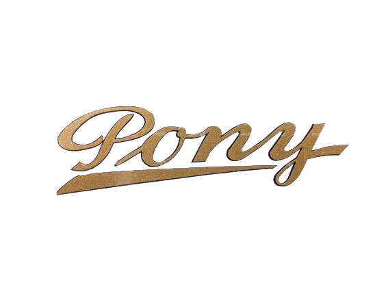 "Pony" adhesive gold 73 x 22 mm Carousel Image 1