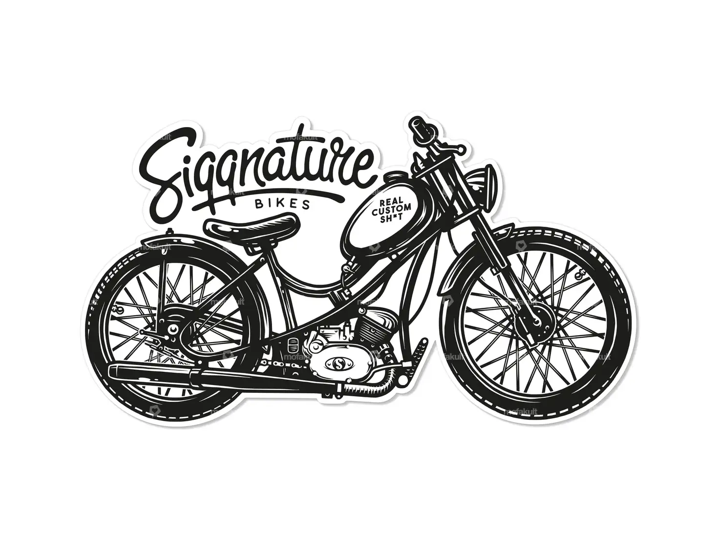 Siggnature Aufkleber «Low Rider Mofa» 120 x 65 mm | mofakult