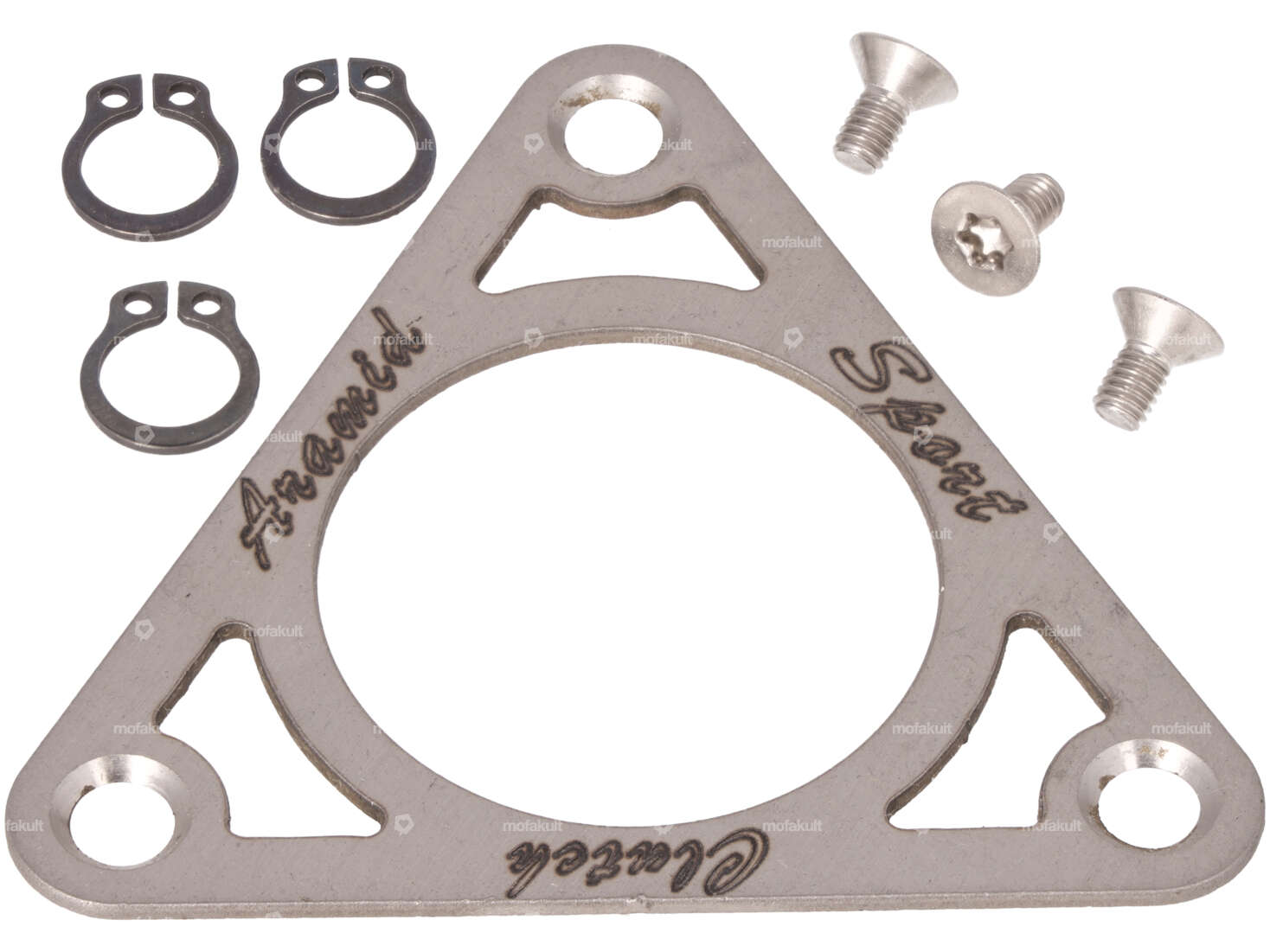 ASP Verstärkungsplatte Kupplung 3 Backen Inox | Puch E50 Carousel Image 1